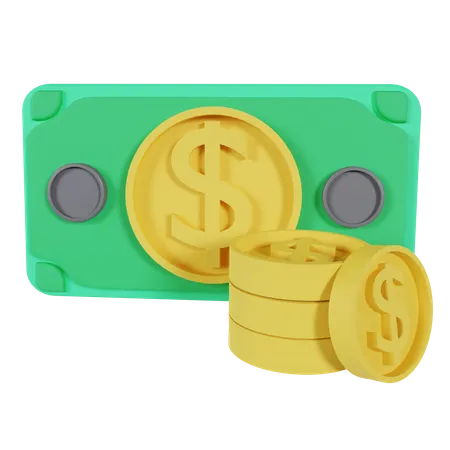 Dollar-Bargeld  3D Icon