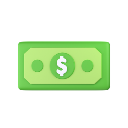 Dollar-Bargeld  3D Icon