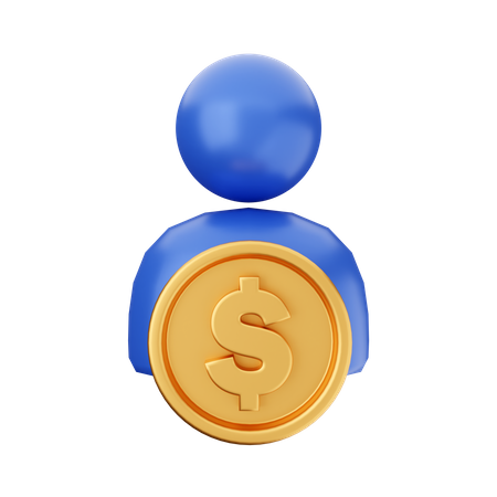 Dollar-Benutzer  3D Icon