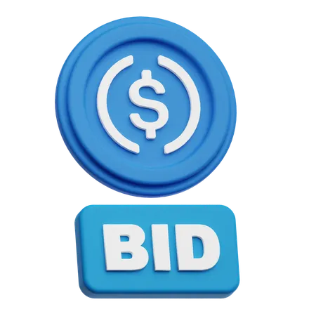 Dollar Bid  3D Icon