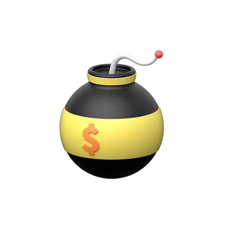 Dollar Bomb  3D Icon