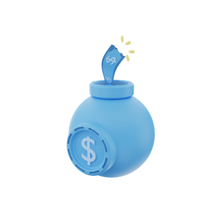 Dollar Bomb  3D Icon