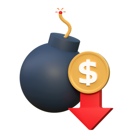 Dollar Bomb  3D Icon