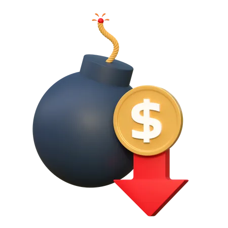 Dollar Bomb  3D Icon