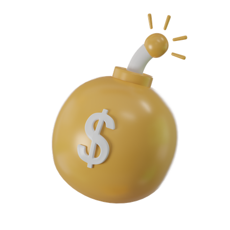 Dollar Bomb  3D Icon