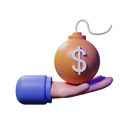 Dollar Bomb  3D Icon