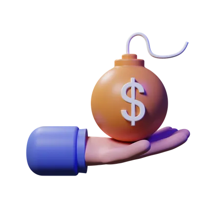 Dollar Bomb  3D Illustration