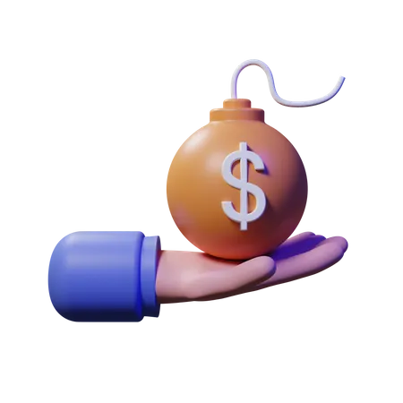 Dollar Bomb 3D Illustration