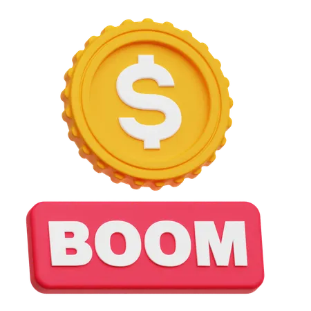 Dollar Boom  3D Icon