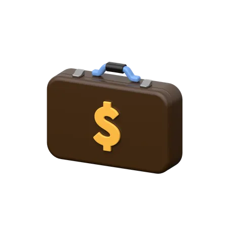 Dollar Briefcase 3 D Icon Symbolizes Wealth And Business Transactions Featuring A Briefcase Filled With Dollar Signs In A Dynamic Three Dimensional Design 3D Icon