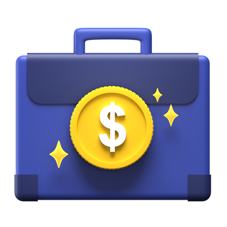 Dollar Briefcase  3D Illustration