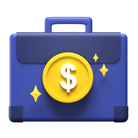 Dollar Briefcase  3D Illustration