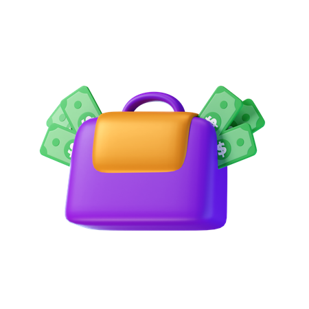 Dollar Briefcase  3D Icon