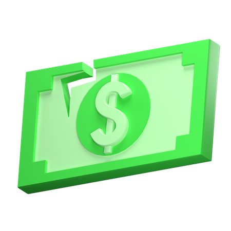 Dollar Broke  3D Icon