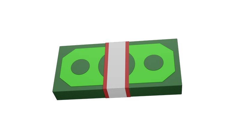 Dollar Bundle 3D Illustration