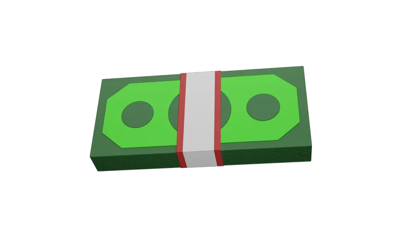 Dollar Bundle 3D Illustration