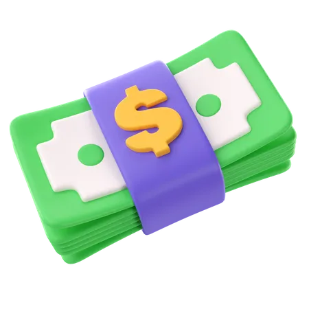3 D Illustration Dollar Bundle 3D Icon