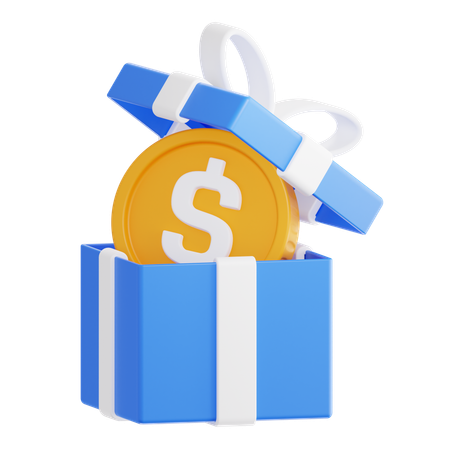 Cadeau en dollars  3D Icon