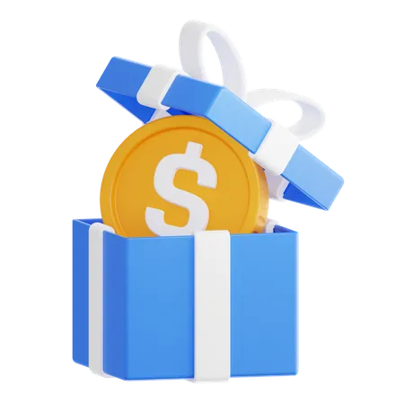 Cadeau en dollars  3D Icon