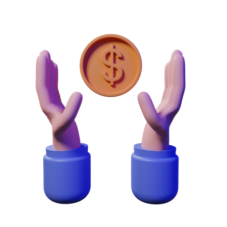 Dollar Care  3D Illustration