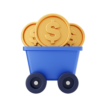 Dollar Cart  3D Icon