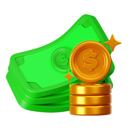 Dollar Cash  3D Icon