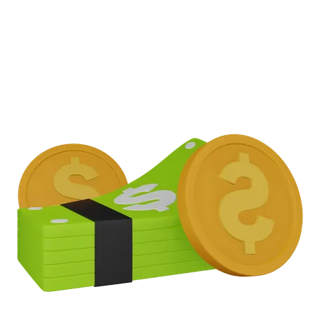 Dollar Cash  3D Icon