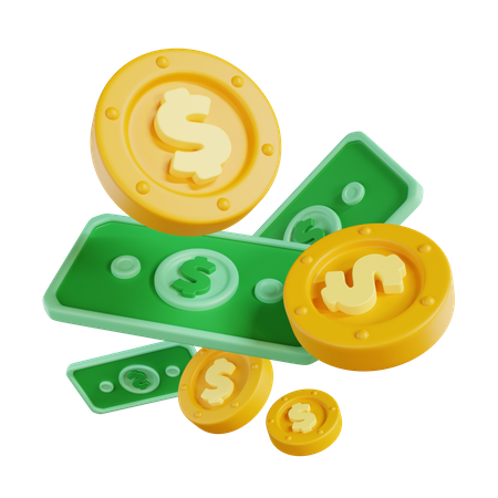 Dollar Cash  3D Illustration