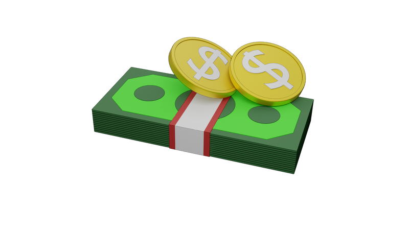 Dollar Cash  3D Illustration