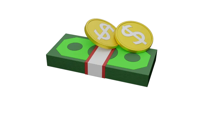 Dollar Cash  3D Illustration