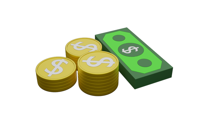 Dollar Cash  3D Illustration