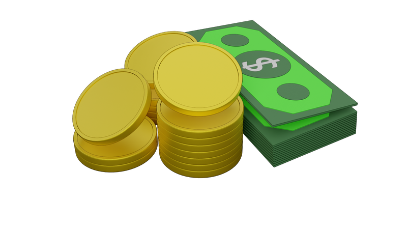 Dollar Cash  3D Illustration