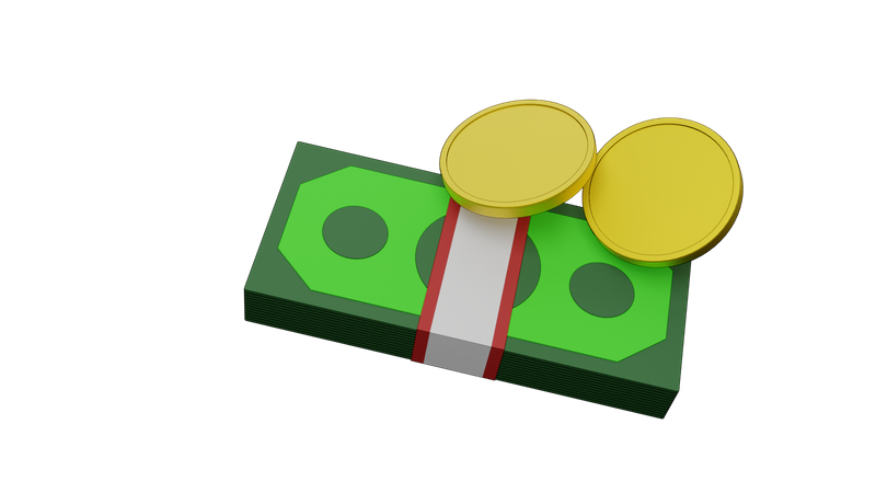 Dollar Cash  3D Illustration