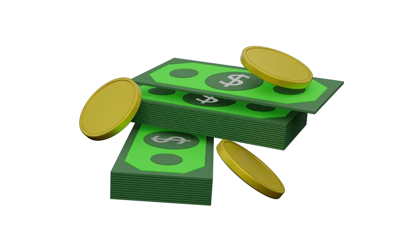 Dollar Cash  3D Illustration