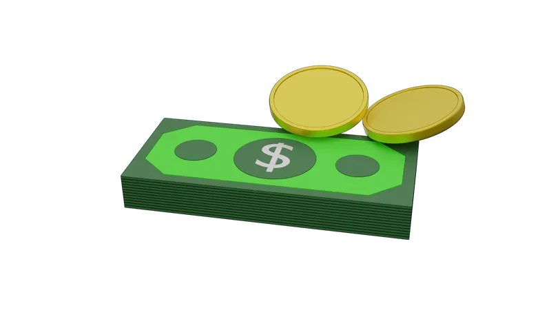 Dollar Cash  3D Illustration