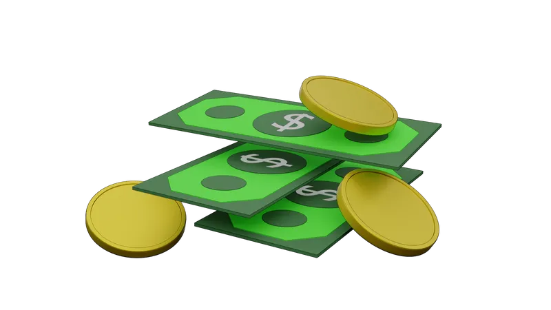 Dollar Cash  3D Illustration