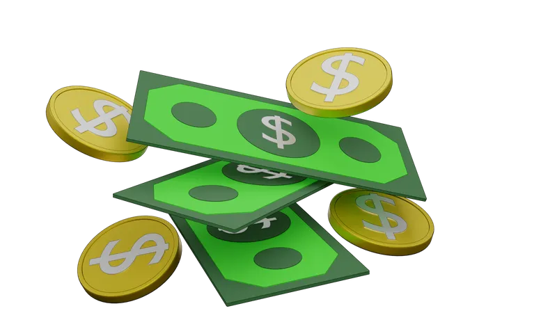 Dollar Cash  3D Illustration