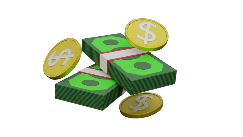 Dollar Cash 3D Illustration