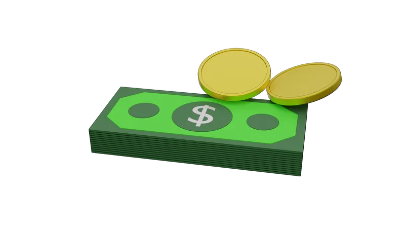 Dollar Cash 3D Illustration
