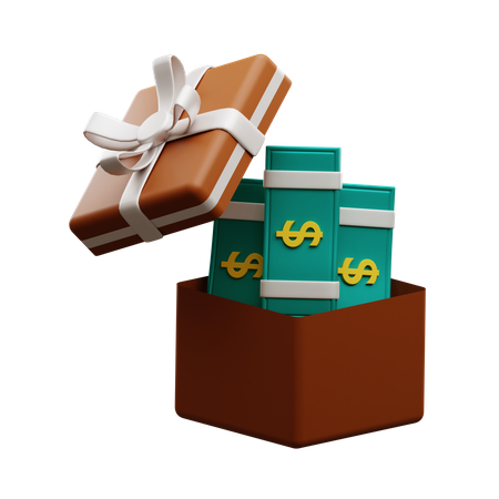 Cadeau en espèces en dollars  3D Icon