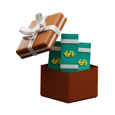 Cadeau en espèces en dollars  3D Icon