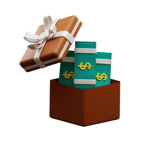 Dollar Cash Gift  3D Icon