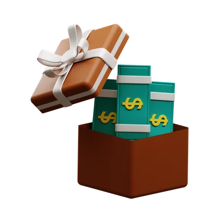 Dollar Cash Gift  3D Icon