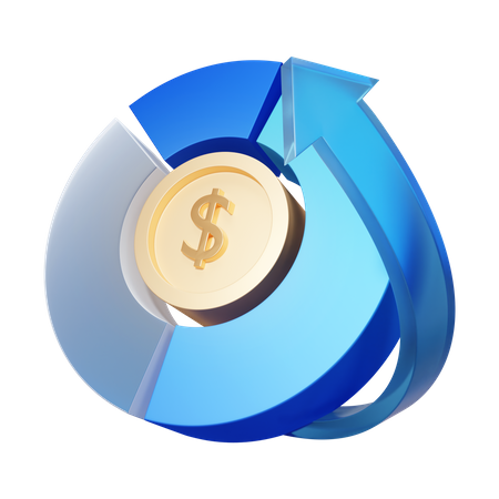 Dollar Chart  3D Icon