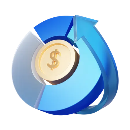 Dollar Chart  3D Icon