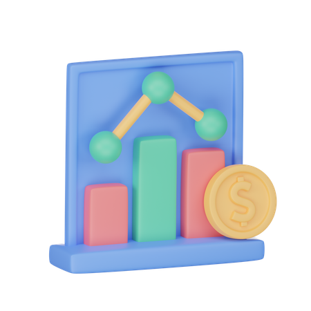 Dollar Chart  3D Icon