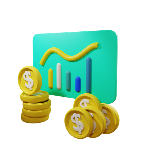 Dollar Chart  3D Icon