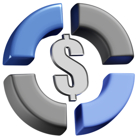 Dollar Chart  3D Icon