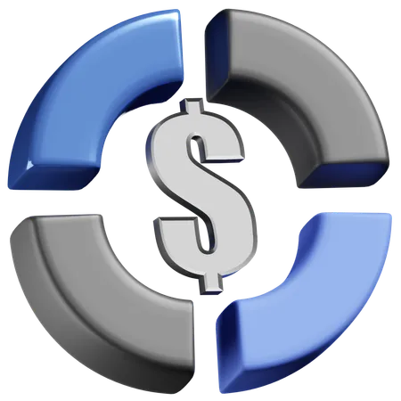 Dollar Chart  3D Icon