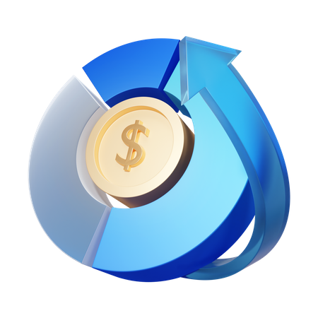 Dollar Chart  3D Icon